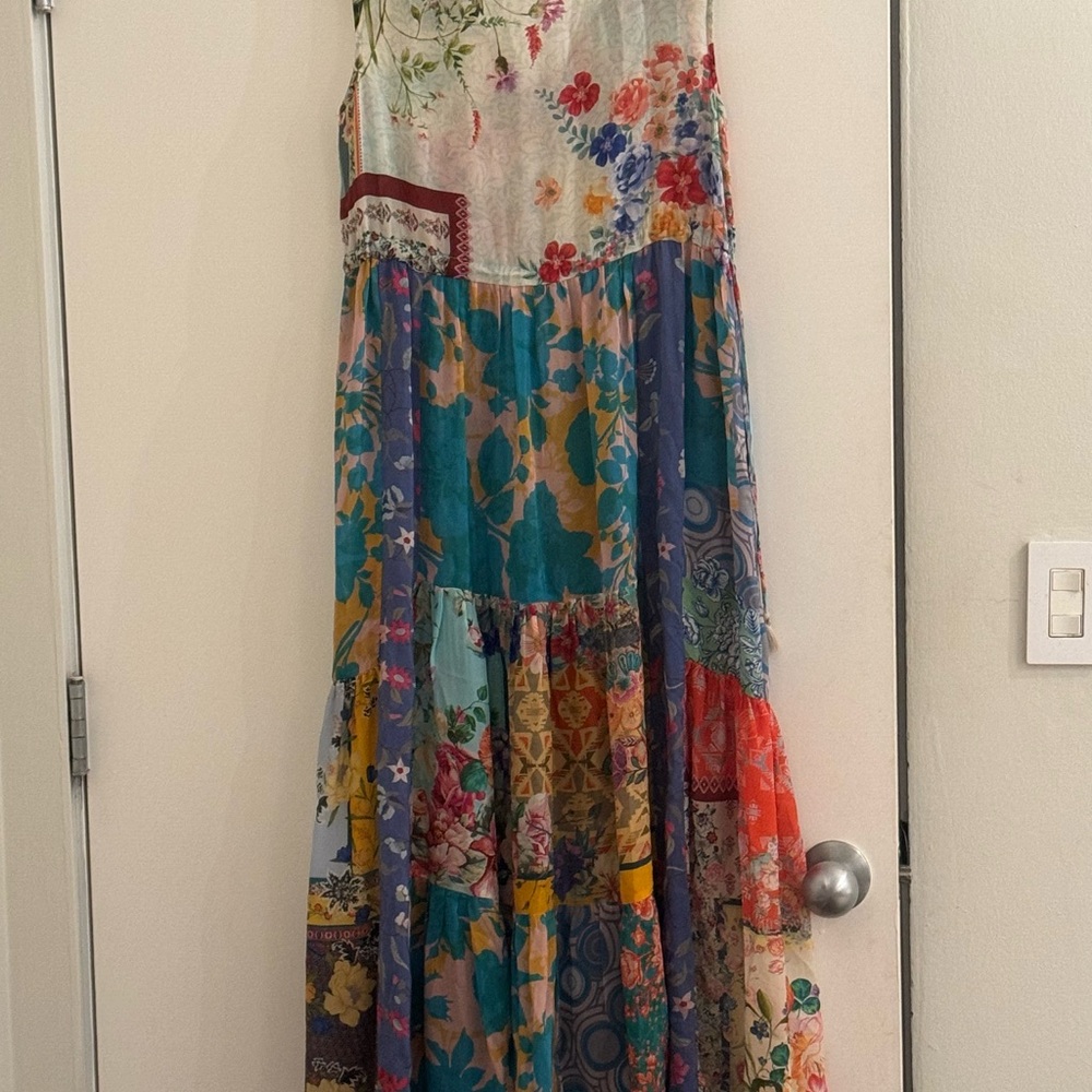 Johnny Was Multicolor Floral Patchwork Maxi Dress - Picture 5 of 6